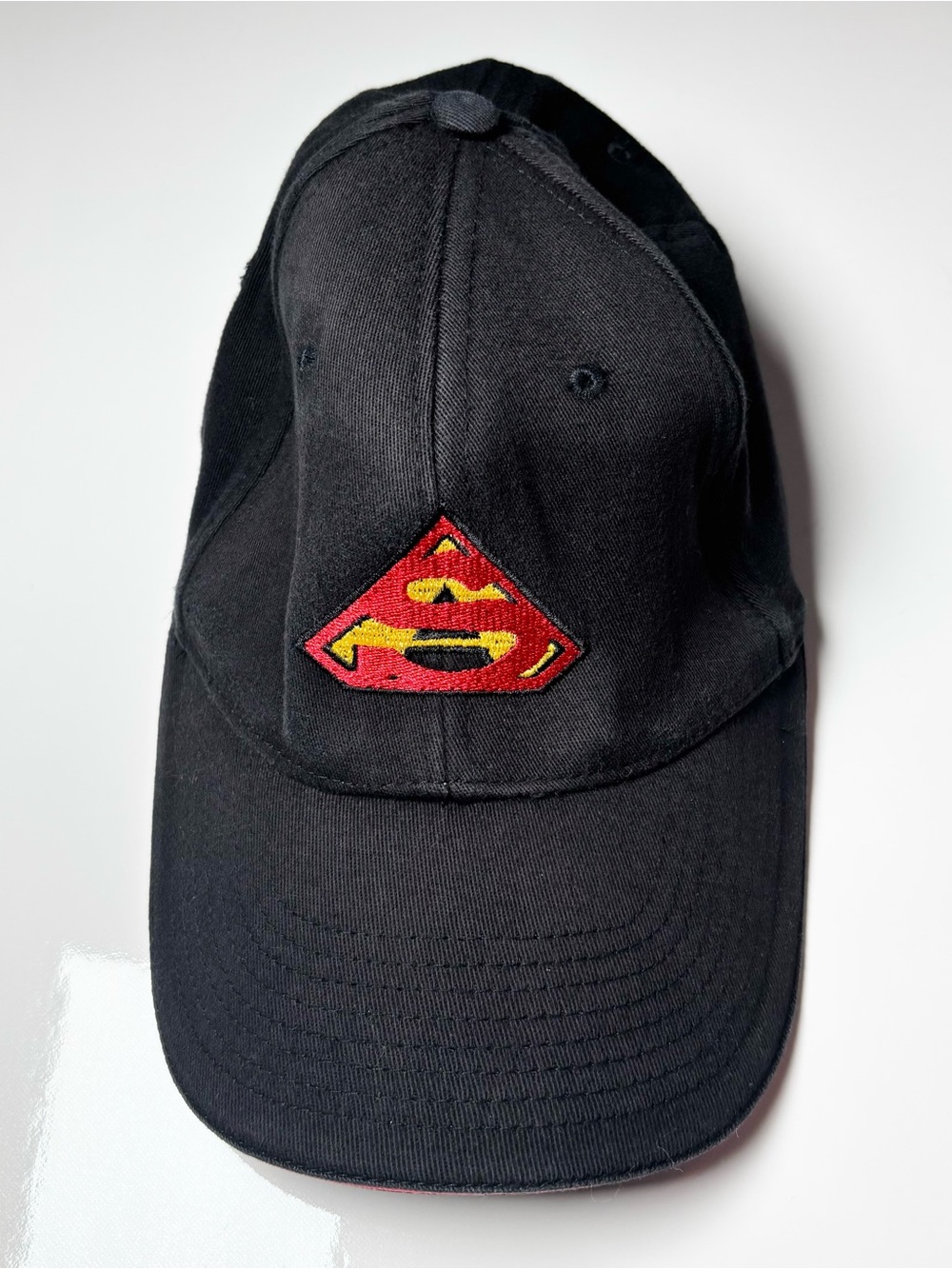 Akrospeed Embroidered Black Athletic Track Cap Superman Inspired Youth Boy